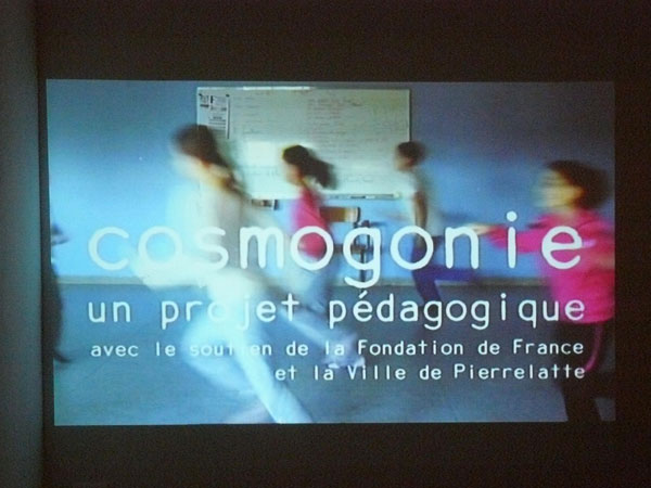 Documentaire de Laure Baudouin sur le projet Cosmogonie